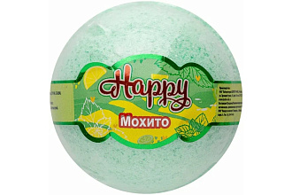 Бурлящий шар для ванны 120г "Happy" Мохито