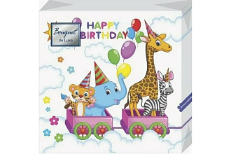Салфетки Art Bouquet  33*33см 20л 3сл. Зоопарк