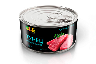 Тунец натуральный макрелевый One Shop ж/б ключ 240 г.