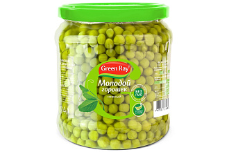 Горошек зеленый Green Ray стекло 450 гр
