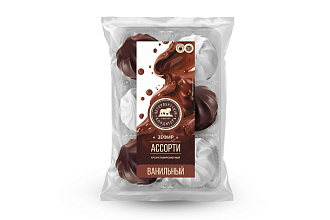 Зефир Белые ночи ассорти аром. в глазури 350гр. ФПК