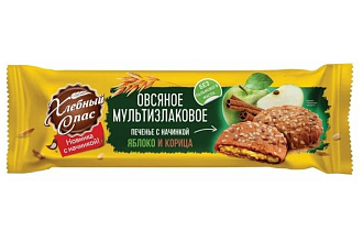 Печенье Овсяное Яблоко и Корица 250гр Хлебный спас