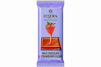Шоколад OZera молочный Молоко и Клубника 24гр