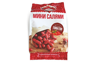 Колбаски "Мини Салями с ароматом вяленых томатов" с/к п/сух 0,05кг "Таврия"