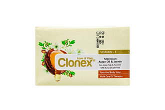 Мыло Clonex 90 гр. Argan & Jasmin (арган и жасмин) бум.упак