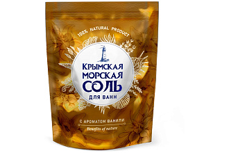 Соль морская Натуральная Ваниль для ванн 1100гр 