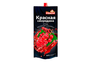 Красная смородина протертая с сахаром 280 гр Буздякский