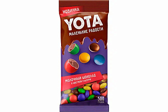 Драже молочный шоколад в цветной глазури 40гр YOTA