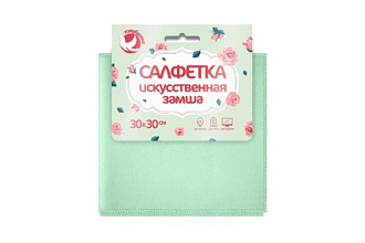 Салфетка из микрофибры ГОЛУБУШКА "Замша" 30х30, 1 шт.