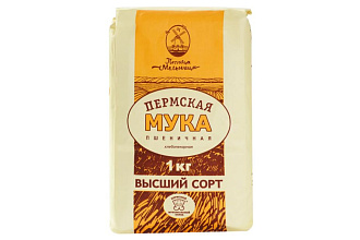 Мука пшеничная Птица-Мельница в/с 1кг 