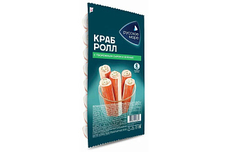 Крабовая палочка Краб Ролл с сыром и зеленью 50гр Русское Море