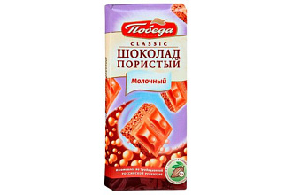 Шоколад Пористый Победа молочный классик 65г 