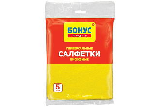 Салфетка вискозная Бонус для уборки 5шт 
