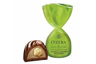 Конфеты шоколадные пралине с цельным фундуком Ozera вес