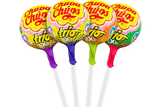Карамель Chupa Chups XXL Trio с жевательной резинкой, 29гр.