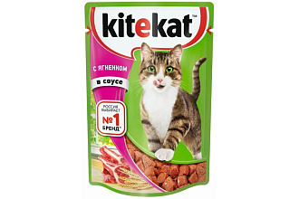 Корм влажный д/кошек 85гр. Ягненок в соусе KITEKAT